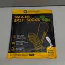 LUX Anti Slip Soccer Knee Socks,Non Slip Football/Basketball/Hockey Sports Grip Socks (White)