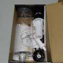 GAGALIFE Built in Sink Soap Dispenser or Lotion Dispenser for Kitchen Sink, Matte Black ABS Pump Head, with 17 Ounce PET Large Soap Bottle