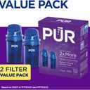 PUR Water Pitcher & Dispenser Replacement Filter 2-Pack, Genuine PUR Water Filters for Pitchers, 2-in-1 Powerful Filtration and Faster Filtration, 4-Month Value, Blue (PPF900Z2)