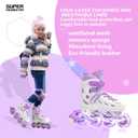 SUPER YOUNGSTER Adjustable Inline Skates for Boys Girls Ages 4-12 with Light Up Wheels, Roller Skates Blades for Youth Kids Indoor & Outdoor Beginners