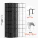 VEVOR Hardware Cloth 24 in x 25 ft, 2 x 3 in Mesh 16 Gauge Galvanized Wire Mesh Roll, Weather-Resistant Vinyl Coated Chicken Wire Fencing, Heavy Duty Welded Garden Plant Fencing for Rabbit Cage Snake, 24in*25ft 2in*3in