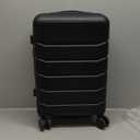 21 Inch Carry On Luggage Expandable Hardside Suitcases with Rolling Spinner Wheels Lightweight Hard Shell Suit Case with TSA Lock for Travel Airline Approved, Natural Black