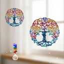 1 Layered Ornament Suncatcher - Tree of Life - Celtic Norse Mythology Ornament - Mother's Day Father's Day Christmas Birthday Gifts for Men, Women, Family, Friends - Viking Window Home Decor