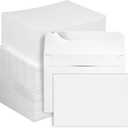 gisgfim 200 Set 5 x 7 Flat Blank Note Cards and Envelopes with A7 Cardstock Envelopes Self Seal Printable White Cardstock with Envelope Wedding Blank Invitations Kit for All Occasion (NOT FOLDED)