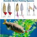 Fishing Lures for Bass Trout Salmon 160pcs Fishing Tackle Box for Freshwater and Saltwater Fishing Gear and Equipment Fishing Bait Spoon Soft Plastic Worms Crankbait Jigs Fishing Hooks