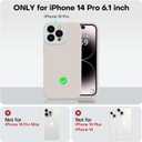 Vooii Compatible with iPhone 14 Pro Case, Liquid Silicone Upgrade [Camera Protection] [Soft Anti-Scratch Microfiber Lining] Shockproof Phone Case for iPhone 14 Pro 6.1 inch - Stone