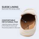 Vanessa Womens House Shoes with Arch Support, Orthopedic Casual Slippers with Comfortable Velvet Lining, Slip On Slipper Shoes for Women Indoor & Outdoor Walking (6, Off-white)