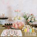 10 Piece Cake Stand Set 3 Tiered Tiered Cupcake Stands 1 Square and 1 Circular 5 Dessert Trays 1 cake tongs 2 Pack Pop Stand with Sticks Kit For Wedding Baby Shower Home Birthday Tea Party