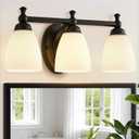 EJIAXIN Vanity Lights for Bathroom, 3-Light Modern Vanity Light Over Mirror Black Bathroom Light Fixture Bedroom Wall Sconces Lighting for Living Room Cabinet