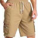 Mens Cotton Cargo Hiking Shorts with Multi Pockets Summer Outdoor Work Casual Shorts, XL