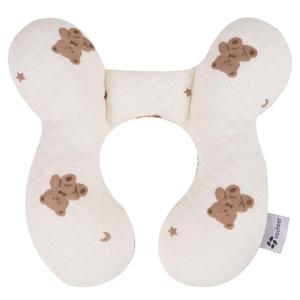 vocheer Baby Neck Pillow(Upgraded), Cotton, Baby Support Pillow, Car Seat Pillows for Newborn, Carseat Head and Body Support, Infant Travel Pillows for Prams, Pushchair, Stroller, Bouncer, Bears