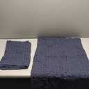 PHF 100% Cotton Waffle Pillow Shams King Size, 2 Pack 20" x 36" Soft Skin-Friendly Pillowcases, No Filling, Aesthetic Woven and Breathable Waffle Weave Pillow Case Covers for Bed, Dark Navy (36" x 20" (Pack of 2))