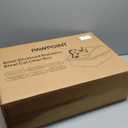 Stainless Steel Cat Litter Box with Enclosure, Large Litter Box for Cats and Kittens, Smooth Easy Clean Interior, Durable Metal Design with Cover, Litter Shovel, Pad and Footboard Included (Black)