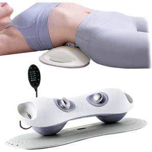4-in-1 Lumbar Massager,Lumbar Support Pillow Lower Back Massager with Vibration, Airbag Traction & Heating for Back & Waist Comfort
