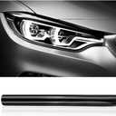 12 X 48inch Car Light Tint Film, Cuttable&Stretchability Car Headlight Taillight Fog Light Vivid Vinyl Wrap Protector,Non-Marking Self-Adhesive Decals Car Decor (Matte Black)