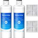 Waterdrop LT1000PC ADQ747935 Refrigerator Water Filter and Air Filter, Replacement for LG LT1000P, LMXS28626S, LFXS26973S, LFXS26596S, LFXS28596S, ADQ74793501, ADQ74793502 and LT120F, 2 Combo