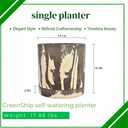 GreenShip Planter Set of 2 ( 4.7in+6in ) – Cylinder Planters with Drainage Hole and Planter Saucer, Jun Porcelain Clay & Recycled Resin, Decorate Home, Office & Outdoor, White