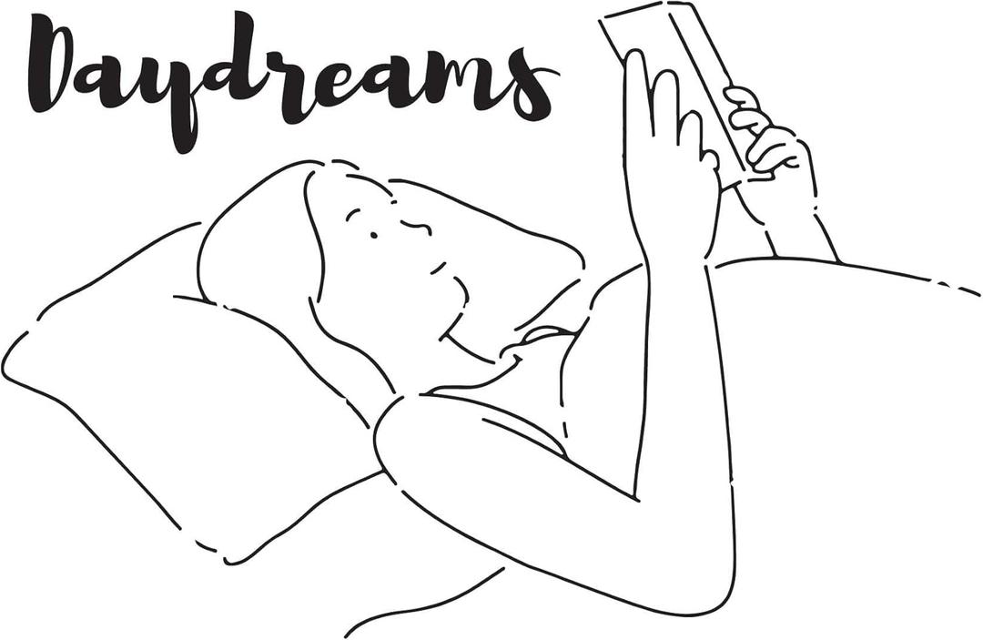 Girls Daydreams Beautiful Quote Wall Decal Decoration Books Quote Book Lovers Bookish Quotes Reader Silhouette Lasts Years and Easily Removable - Size: 40 in(W) x 28 in(H)