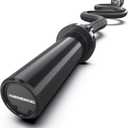47" Olympic EZ Curl Bar 500-lbs Capacity Steel Barbell Suitable for 2" Weight Plates, 2-Inch Curl Bar for Weight Lifting,Hip Thrusts,Squat,Biceps-Home Gym Weight Bar