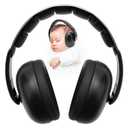 Baby Headphones for Noise - [Upgraded Baby-Friendly Version] Baby Ear Muffs Noise Protection - Baby Noise Cancelling Headphones - Baby Ear Protection for 3 Months to 2 Years, normal, Black
