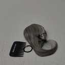 REECHO Real Human Hair Toppers for Women, 10 inch with Bangs, for Thinning Hair, Grey