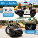 PeakPursuit 12V 4.5Ah Kids Electric Police Car Ride on with Remote Control, Medium