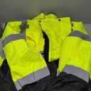 sesafety Reflective Jacket for Men, High Visibility Jackets, Safety Jackets for Men, Hi Vis Construction Bomber Jackets Waterproof with Pockets and Zipper, Black Bottom, Class 3 L