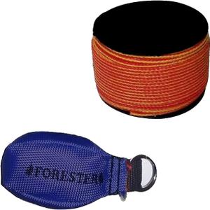 Arborist Throw Line Kit - Ultra Slick 100% Polyester Rope with Weighted Throw Bag | Forestry Tree Gear for Low and High Limb Throwing | 3/16 Inch Thick Rope (9 Oz)