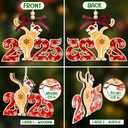 2 x HEXMOZ Cat Ornament for Christmas Tree 2025 - Funny Cat Gag Gifts for Women, Men, Kitty Lovers, Dad, Mom, Owner Exchange Ideas, Animal Christmas Decoration - Acrylic Wood Xmas Ornament (Coastal Style 2025)