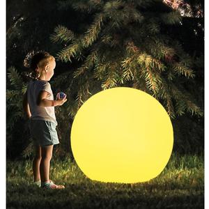 20-in LED Glowing Ball Light, Large Rechargeable LED Globe Orb Light w/Remote, Dimmable RGB Color Changing Globe Floor Lamp, Indoor/Outdoor Waterproof Mood Lamp for Home Garden Patio Lawn Party Decor