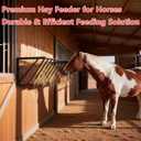 Wall Mounted Hay Feeder & Blanket Holder, 63" 67 Gal Heavy Duty Steel Hay Rack for Horse Stall, Goat Shed, Sheep Barn, Organizer for Feeding and Storage