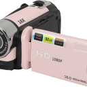 Yunir 16MP Digital Camera, 2.4 1080P 16X Zoom Rotatable Screen Camcorder with Fill Light, Video Vlogging USB Camera for Travel, Wedding, Campus Records, etc. () (Pink)