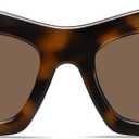 SOJOS Trendy Cat Eye Polarized Sunglasses for Women Men Retro Chunky Designer Sunnies SJ2339