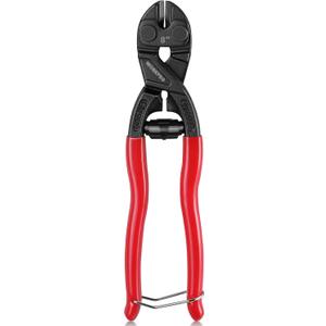 WORKPRO 8-inch Mini Bolt Cutter with Recess and Spring, Compact Bolt Cutters with Comfortable Soft Grip, Security Lock,CR-V Steel Blade for Wire, Cables, Chains, Small Screws