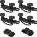 X AUTOHAUX 4 PCS Universal Roof Box U Bolt Clamps Rooftop Cargo Carrier Rack Bolts 83mm Internal Width W/ 8 Lock Nuts and 2 Straps Cargo Carrier Mounting Fitting Iron Bolts for 40mm Thick