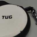 TUG 360 Tangle-Free Retractable Dog Leash | 16 ft Strong Nylon Tape | One-Handed Brake, Pause, Lock (Medium, White)