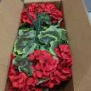 lovemoon 16 Pcs Artificial Geranium Plant Realistic Silk Flowers for Outside UV Resistant Faux Geraniums Flowers for Indoor Outdoor Home Garden Office Decoration (16, Red)