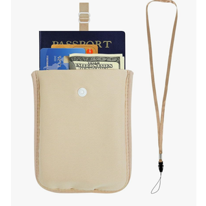 RFID-Blocking Travel Bra Wallet, Hidden Money Pouch with Adjustable Elastic Strap, Ideal Secret Pocket Protect Your Passport Credit Cards Valuables