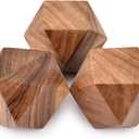 NIRMAN Acacia Wood Decorative Wood Ball for Centerpiece or Individual Use Ideal for Use in Living, Dining Room, Coffee Table Centerpiece Home Dcor (3" x 3" x 3"), (Set of 3)