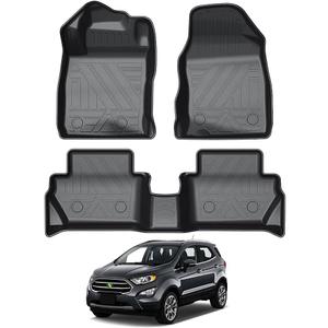 KUST Floor Mats for 2018-2022 Ford EcoSport Accessories, TPE Rubber All Weather Car Mats for EcoSport, Front Rear 2 Row Liners, High Edges, Non-Slip (US Model Only)