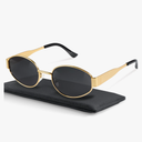 livho 2025 Trendy Oval Sunglasses - Stylish Polarized Shades for Everyday - Retro Metal Frames