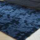 duduta Navy Blue Soft Fluffy Rug 4x6 ft, Tie-Dyed Shag Fuzzy Plush Rectangle Carpet for Bedroom Nursery Living Room Home Decor