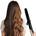 Quemi Auto Curling Iron, Professional Curler with Rotating Bottoms, Regular, Black
