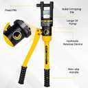 16 Tons Hydraulic Wire Crimping Tool Battery Cable Lug Terminal Crimper With 13 Pairs of Dies, 9AWG to 600MCM Crimping Tool