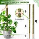 DUSPRO 80" Large Stackable Moss Pole for Plants Monstera, (1pc., 80'')