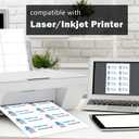 2" x 4" Mailing Labels,2500 Address Labels(250 Sheets),Printable White Shipping Labels for Laser/Inkjet Printer,Permanent Adhesive Sticker Labels