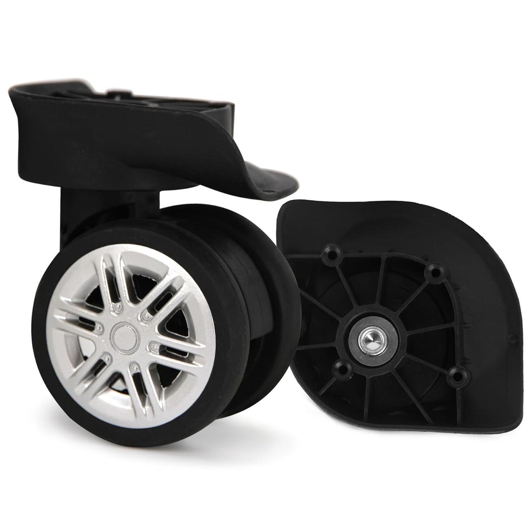 Zoofen Luggage Wheels Replacement 1 Pair Luggage Repair Wheels Suitcase Roller Trolley Caster with 4 Screw Holes(ZA81)