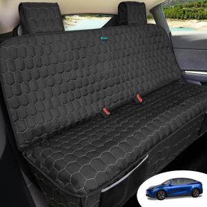 Dog Seat Covers for Tesla Model Y Back Seat Cover for Kids, Heavy Duty Bench Seat Cover with Headrest for Model Y, Non Slip Waterproof Custom Fit Back Seat Covers for 2020 2021 2022 Model Y