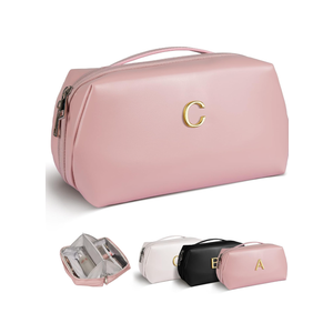 Bachelorette Party Favors, Monogram Makeup Toiletry Bag for Women, Bachelorette Gifts from Bride, Be My Maid of Honor Gifts, Bridesmaid Proposal Gifts, Elegant Bridesmaid Gifts
