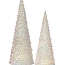 Sullivans 17-in Lighted Decoration Christmas Tree(s) (2-Pack) Battery-operated Christmas Decor